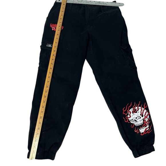 LURKING CLASS Sketchy Tank Black Cargo Jogger Pants Junior Size Large 30” Waist - Picture 3 of 8